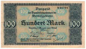 Litauen, Memel (Klaipeda), 100 Mark 1922