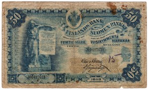 Finland, 50 markkaa 1898 - rare