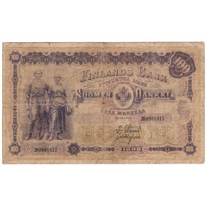 Fínsko, 100 markkaa 1898 - vzácne
