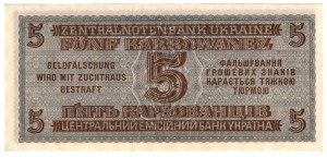 Ukraina, 5 karbowańców 1942