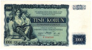 Tchécoslovaquie, 1000 korun 1934, SPÉCIMEN