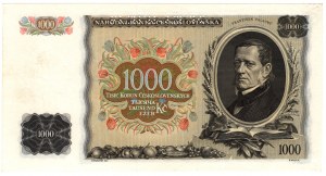 Tchécoslovaquie, 1000 korun 1934, SPÉCIMEN