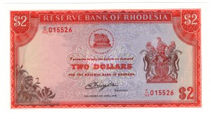 Rhodésie, 2 dollars 1979