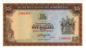 Rhodesie, 5 dolarů 1979