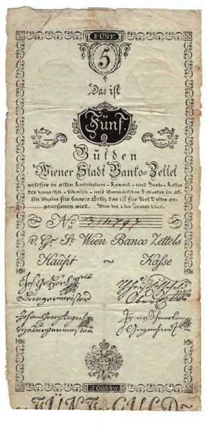 Rakousko, 5 guldenů 1800