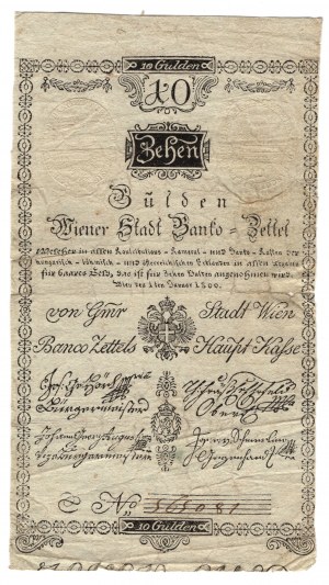 Rakousko, 10 guldenů 1800