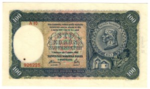 Slovacchia, 100 corone 1940, seconda emissione