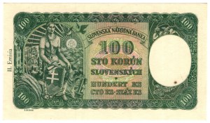 Slovakia, 100 korun 1940, 2nd issue