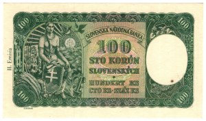 Slovaquie, 100 korun 1940, 2ème émission