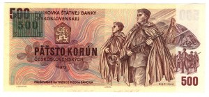 Československo, 500 korún 1973