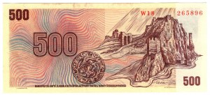Tchécoslovaquie, 500 couronnes 1973