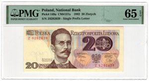 Poland, People's Republic of Poland, 20 zloty 1982, Z series