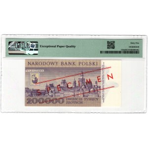 Polska, PRL, 200 000 złotych 1989, WZÓR, seria A, No 0986