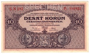 Československo, 10 korún 1927, SPECIMEN