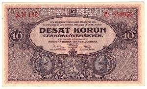 Cecoslovacchia, 10 corone 1927, SPECIMEN