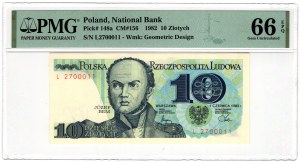 Polonia, PRL, 10 zloty 1982, serie L