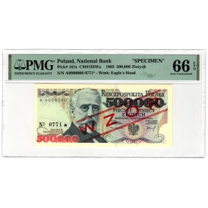 Polska, PRL, 500 000 złotych 1993, WZÓR, seria A, No 0771