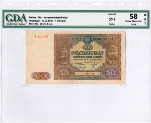 Polska, 50 złotych 1946, seria F