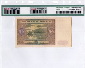 Polska, 50 złotych 1946, seria F