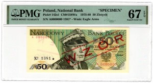 Pologne, PRL, 50 zloty 1975, MODÈLE, série A, n° 1381