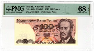 Pologne, PRL, 100 zloty 1976, série AN