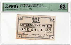 Fidži pod britskou správou, 1 šiling 1942 - náhradná séria, vzácne