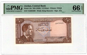 Jordan, 1/2 dinar 1959