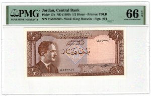 Jordanie, 1/2 dinar 1959