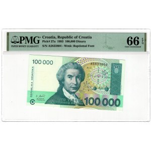 Croatia, 100,000 dinars 1993