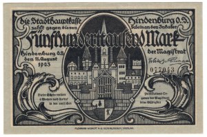 Zabrze (Hindenburg), 500 000 marks 1923