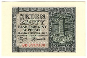 Polonia, 1 zloty 1941, serie BD