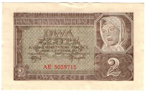 Pologne, 2 zlotys 1941, série AE