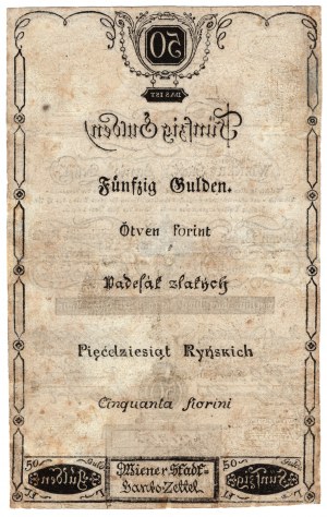 50 guldenów ryńskich 1806, rzadka i ładnie zachowana pozycja