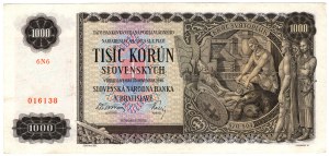 Slovaquie, 1 000 couronnes 1940