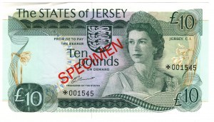Jersey, 10 pounds 1976 - 1988 (no date), SPECIMEN