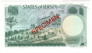 Jersey, 10 livres 1976 - 1988 (sans date), SPÉCIMEN