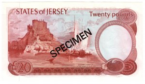 Jersey, 20 Pfund 1976 - 1988 (kein Datum), SPECIMEN