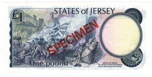 Jersey, 1 pound 1976 - 1988 (no date), SPECIMEN