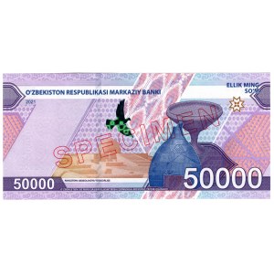 Uzbekistan, 50,0000 soʻm 2021, SPECIMEN
