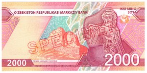 Uzbekistán, 2 0000 soʻm 2021, SPECIMEN