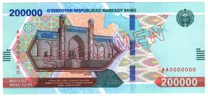 Uzbekistán, 200 0000 soʻm 2021, SPECIMEN