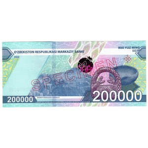 Uzbekistan, 200 0000 soʻm 2021, SPECIMEN