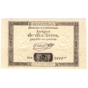 Francja, 10 livres 1792 - rzadkie w takim stanie