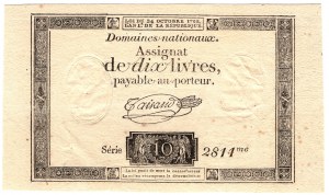 Francja, 10 livres 1792 - rzadkie w takim stanie