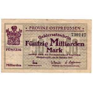 Królewiec (Konigsberg), 50 miliardów marek 1923