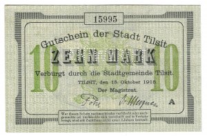 Tilsit, 10 značiek 1918