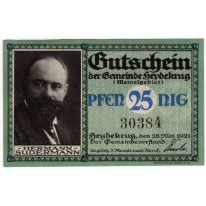 Szyłokarczma (Heydekrug), 25 pfennig 1921