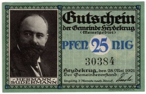 Szyloarczma (Heydekrug), 25 pfennig 1921