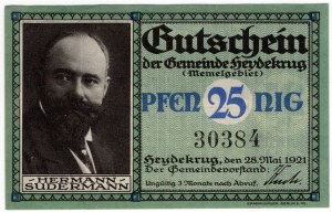 Szyłokarczma (Heydekrug), 25 pfennig 1921