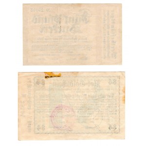 Strzałów (Stralsund), 20 Goldpfennig 1923 / 84 goldpfennig (1/5 dollar) 1923, zestaw 2 sztuki